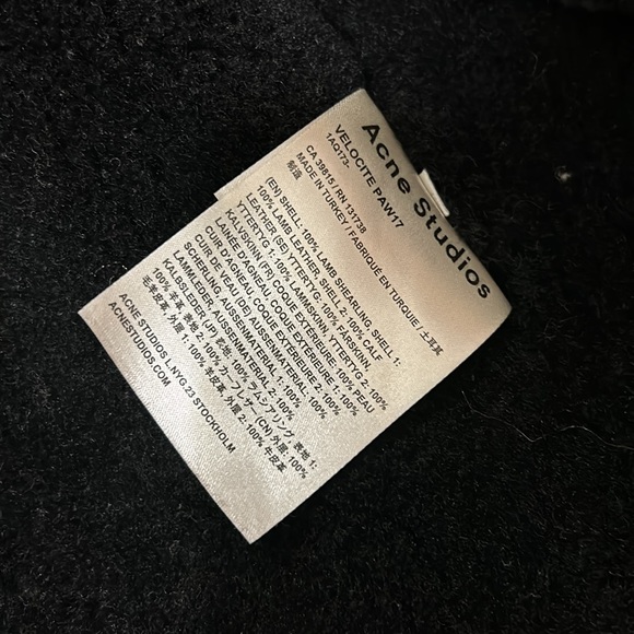 Acne Studios Velocite Leather and Shearling coat - Picture 8 of 12